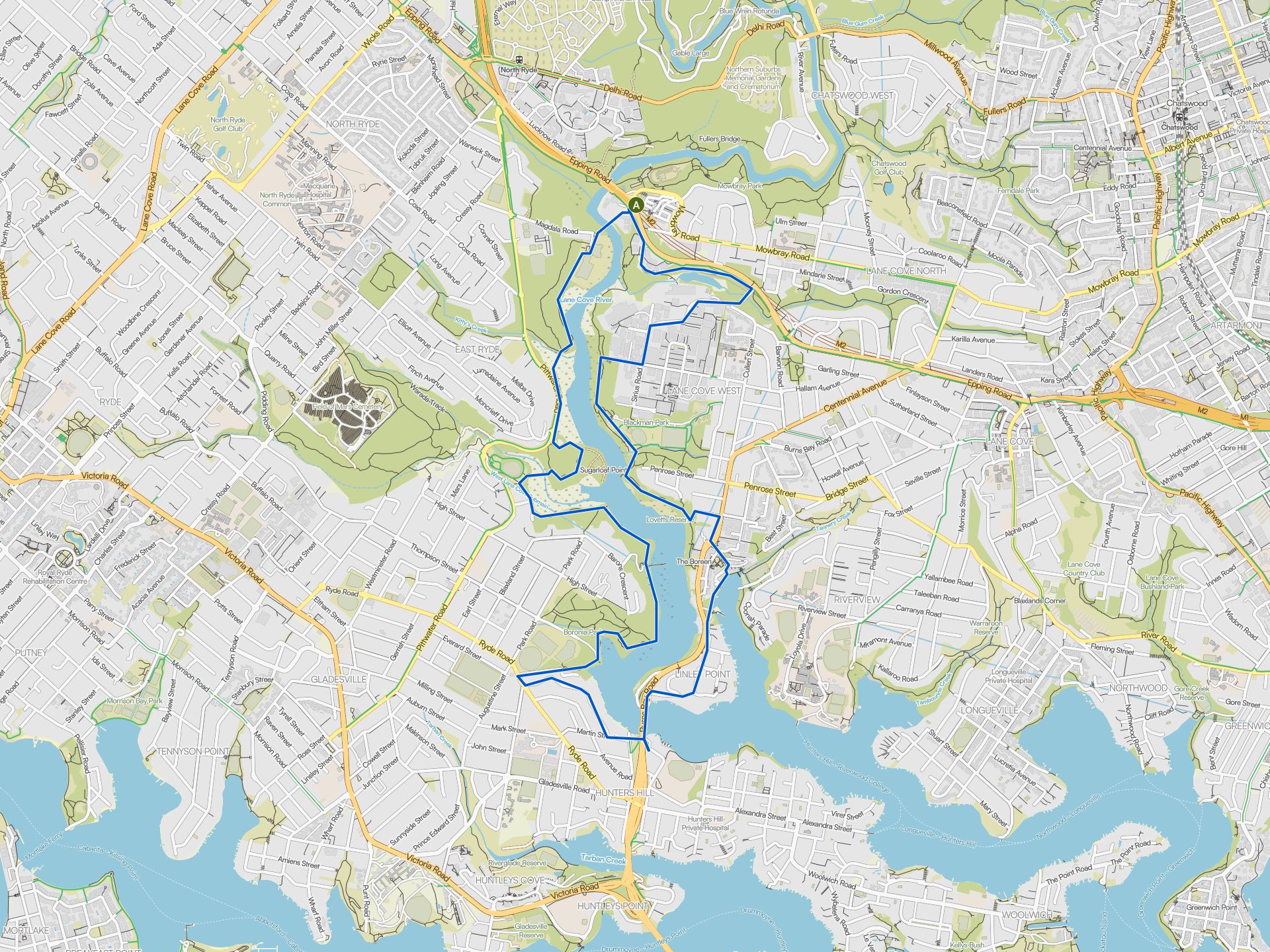 The best running trails in Lane Cove National Park | Komoot
